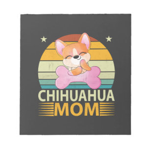 Vintage Chihuahua Mama Hunde Liebhaber Muttertag Notizblock