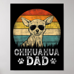Vintage Chihuahua Papa Hunde Liebhaber Vatertag T Poster