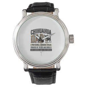Vintage-Chihuahua-Vater-Hunde-Liebhaber-Shirt-Desi Armbanduhr