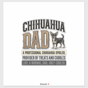 Vintage-Chihuahua-Vater-Hunde-Liebhaber-Shirt-Desi Aufkleber