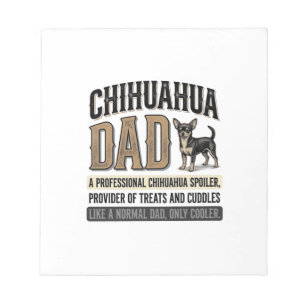 Vintage-Chihuahua-Vater-Hunde-Liebhaber-Shirt-Desi Notizblock