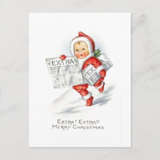 Vintage Child Christmas Postcard-Extra Extra Feiertagspostkarte