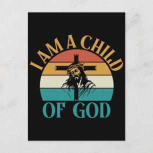 Vintage-Child-of-God-T-Shirt-Design Vektor Kunst H Postkarte