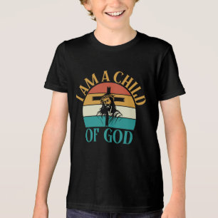 Vintage-Child-of-God-T-Shirt-Design Vektor Kunst H Tri-Blend Shirt