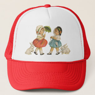 Vintage Children and Rabbits Truckerkappe