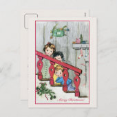 Vintage Children Feiertagspostkarte (Vorne/Hinten)