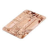 Vintage Children Reading cozy Illustration  Magnet (Linke Seite)