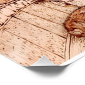 Vintage Children Reading cozy Illustration  Poster (Ecke)