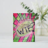 Vintage Childrens Book Mixed Media Collage Postkarte (Stehend Vorderseite)