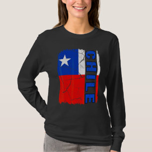 Vintage-Chilenische Flagge Chile Stolz Wurzeln Erb T-Shirt