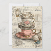 Vintage China | Antiker Charme Einladung (Vorderseite)