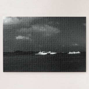Vintage China Bucht Boote aus Hongkong Puzzle