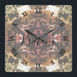 Vintage China Canton restaurant Quadratische Wanduhr<br><div class="desc">Vintage China Canton restaurant</div>