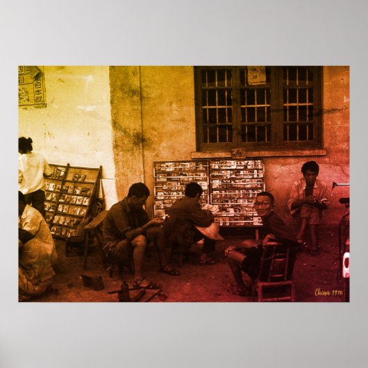 Vintage China Changsha book lending Poster (Vorne)