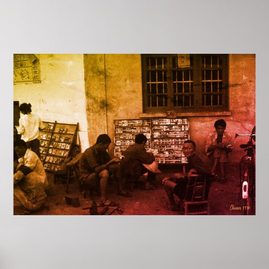 Vintage China Changsha book lending Poster (Vorne)