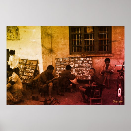 Vintage China Changsha book lending Poster (Vorne)
