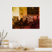 Vintage China Changsha book lending Poster (Küche)