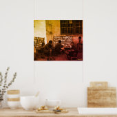 Vintage China Changsha book lending Poster (Küche)