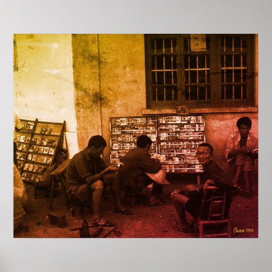 Vintage China Changsha book lending Poster (Vorne)