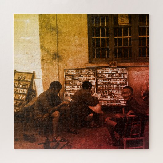 Vintage China Changsha book lending Puzzle (Horizontal)