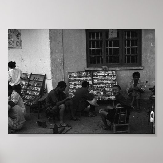 Vintage China Changsha-Buchleihe Poster (Vorne)