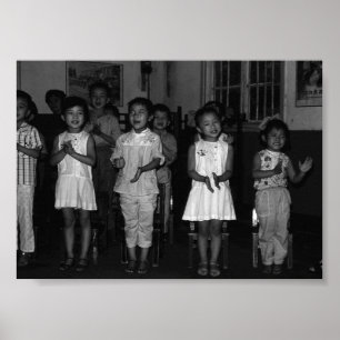 Vintage China Changsha Kinderbetreuung Poster