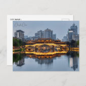 Vintage China Chengdu Postkarte (Vorne/Hinten)