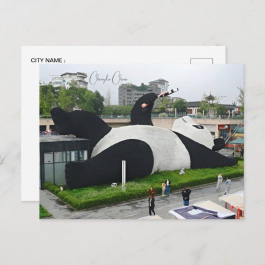 Vintage China Chengdu Postkarte (Vorne/Hinten)