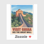 Vintage China Grosse Landschaft Aufkleber (Blatt)