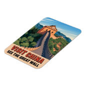 Vintage China Grosse Landschaft Magnet (Linke Seite)