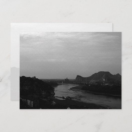 Vintage China Guilin Lijiang Postkarte (Vorne/Hinten)