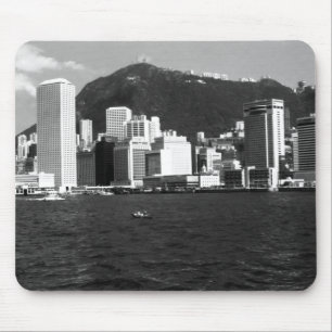 Vintage China Hongkong Bucht Sicht auf die Wolkenk Mousepad