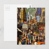 Vintage China Hongkong Reisekarte Postkarte (Vorne/Hinten)