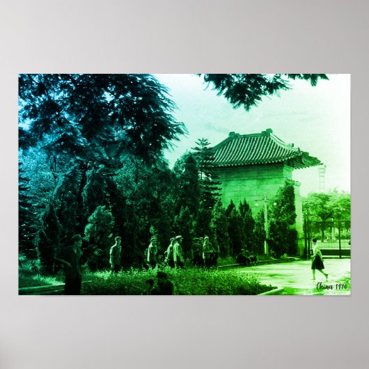Vintage China Kanton Märtyrerpark Poster (Vorne)