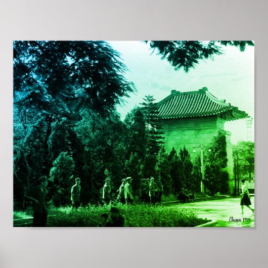 Vintage China Kanton Märtyrerpark Poster (Vorne)