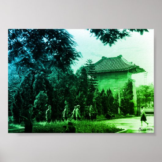 Vintage China Kanton Märtyrerpark Poster (Vorne)