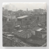 Vintage China Kanton Steinuntersetzer (Vorderseite)