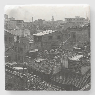 Vintage China Kanton Steinuntersetzer