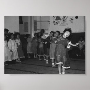 Vintage China Kinderbetreuung in Shanghai Poster