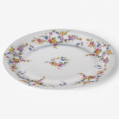 Vintage China Muster Handgestrichene Papiertafel Pappteller (Schrägansicht)