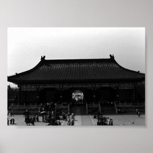 Vintage-China Pekin Tempel des Himmelstores Poster