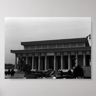 Vintage China Peking Mao Tse Tung Mausoleum Poster