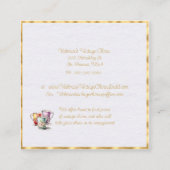 Vintage China Quadratische Visitenkarte (Rückseite)