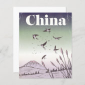 Vintage China Reiseplakat (Vorne/Hinten)