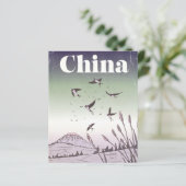 Vintage China Reiseplakat (Stehend Vorderseite)