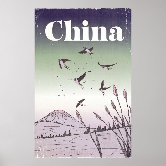 Vintage China Reiseplakat Poster (Vorne)