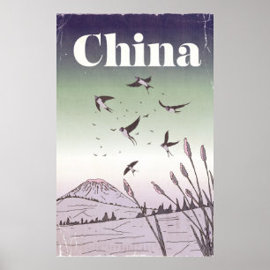 Vintage-China-Reisewandbild Poster