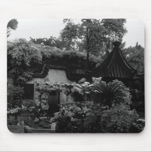 Vintage China Shanghai Yuyuan Garden Pflanze Fall- Mousepad
