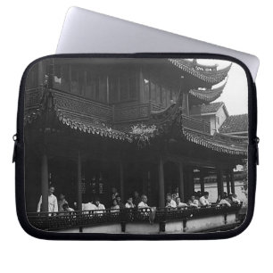 Vintage China Shanghai Yuyuan Garten Dianchun Hall Laptopschutzhülle