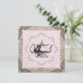 Vintage China Teapot Brautparty Party Einladung (Stehend Vorderseite)